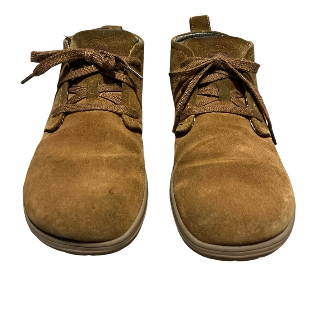 Lems Mens Shoes 9.5 Brown Suede Lace Up Lions Mane Comfort Chukka Boots